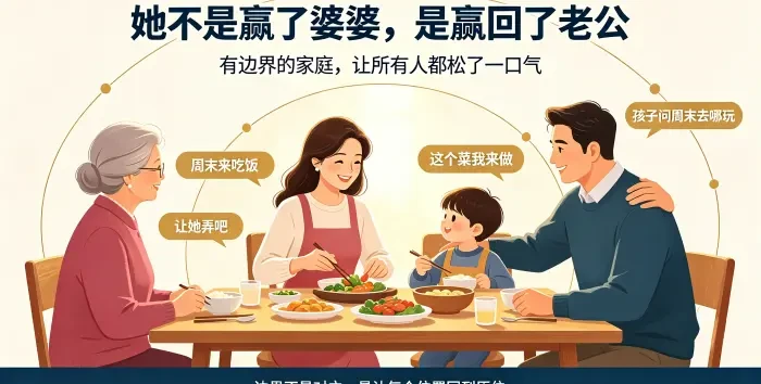 建立边界后的家庭用餐场景图