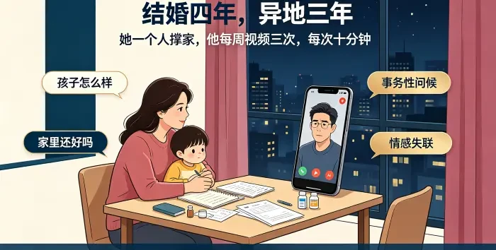 异地婚姻情感失联场景图