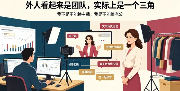 杭州服装电商直播间三角关系场景图