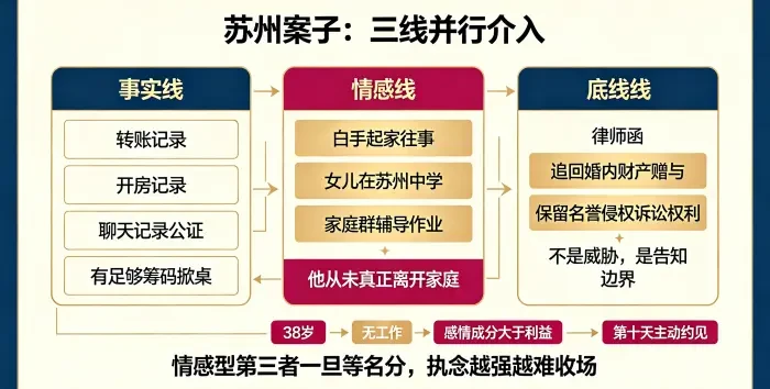 情感型第三者三线并行介入信息图