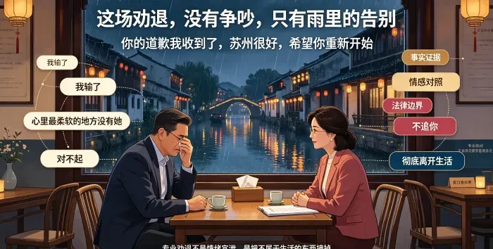 山塘街雨里告别场景图
