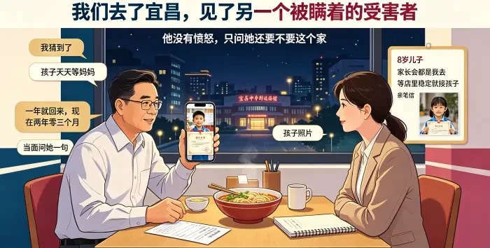 宜昌受害者与孩子线索场景图