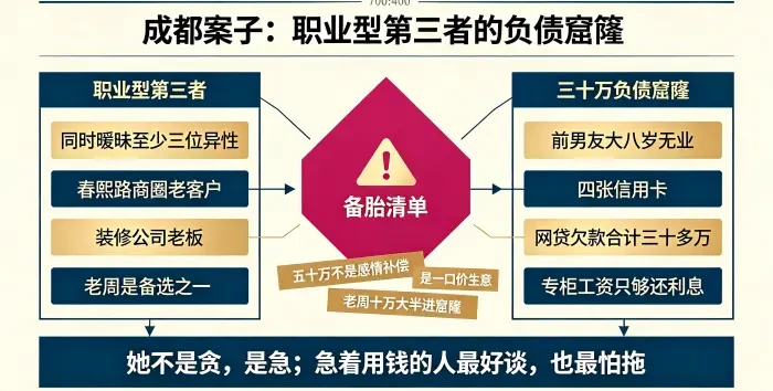 职业型第三者负债窟窿信息图