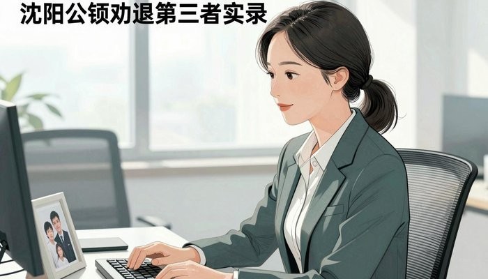 关系维护一位华裔女性坐在办公桌前,看着键盘旁的全家福相框露出淡淡微笑