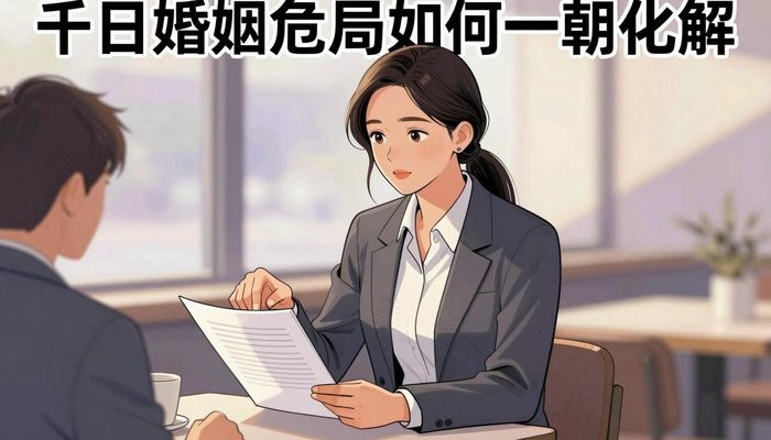 婚外关系一位华裔女性站在咖啡桌旁就坐的客户身侧,俯身指着摊开的文件讲解