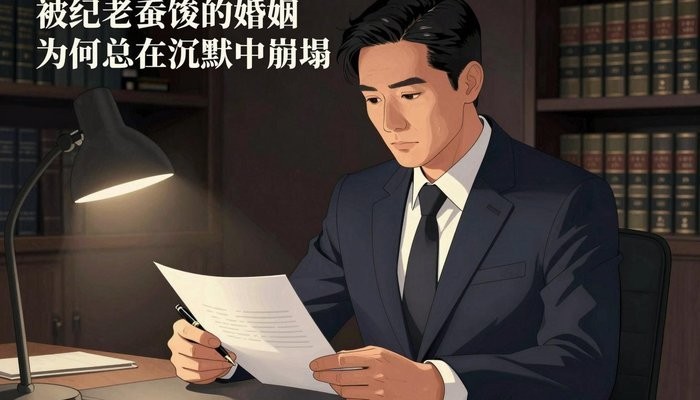 亲密重建一位华裔男性身着西装坐在办公桌后，神情专注审阅文件，一手持钢笔