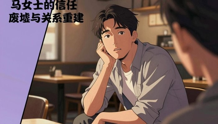 亲密重建一位华裔男性坐在咖啡馆,身体前倾双肘撑膝,抬头望向画面外,神情恳切