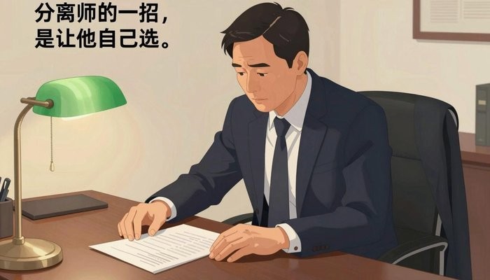 亲密关系一位四十多岁的华裔男性坐在私人办公室,身体前倾双手按在堆满文件的桌上