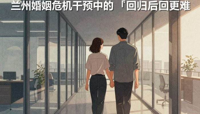情感挽回一对华裔夫妻沿玻璃幕墙办公走廊并肩而行,未牵手但肩膀几乎相触