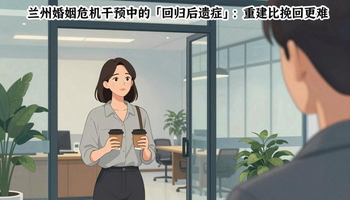 离间法一位华裔女性站在办公休息区门口,手拿两杯咖啡,望向画面外