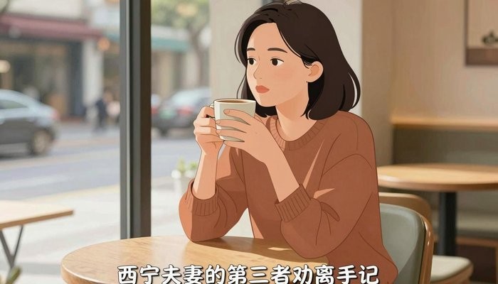 重新谈判一位三十多岁的华裔女性独自坐在咖啡馆靠窗位置,双手握着陶瓷咖啡杯,望向窗外,神情若有所思