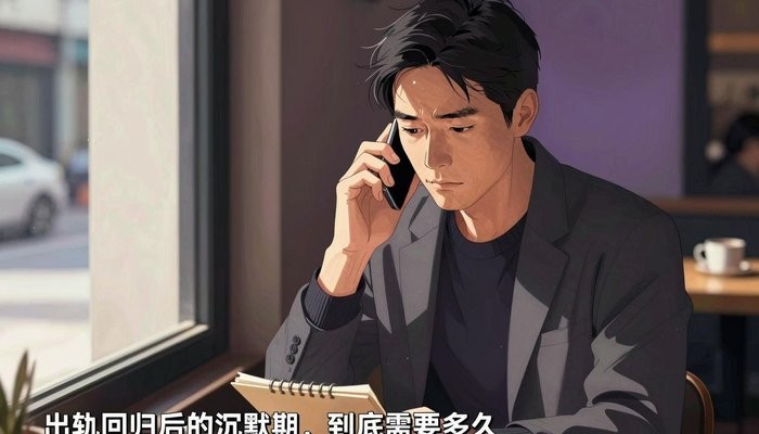 婚姻沟通一位华裔男性坐在咖啡馆角落,手机贴耳,在小本子上记录