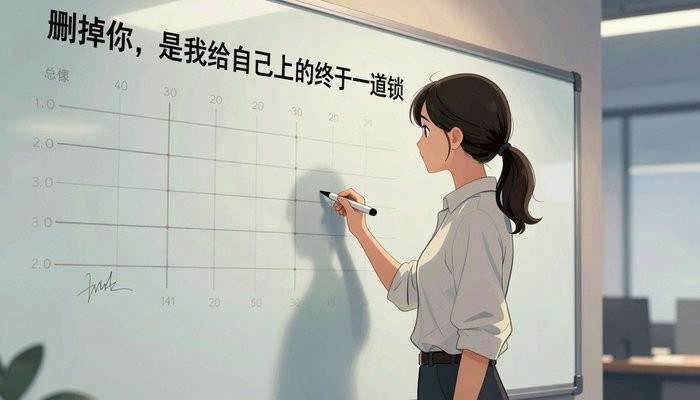 沟通技巧一位华裔女性站在贴满笔记和时间线的白板旁，手持马克笔侧身面向白板