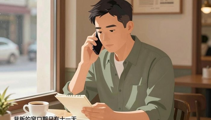 昆明一位华裔男性坐在咖啡馆角落，手机贴耳，在小本子上记录