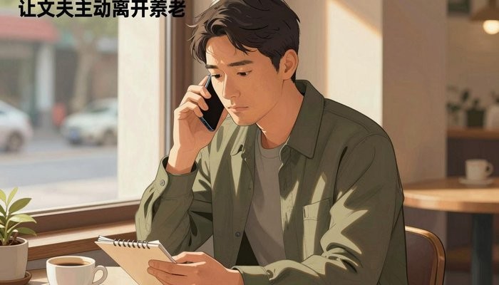 亲密关系一位华裔男性坐在咖啡馆角落，手机贴耳，在小本子上记录