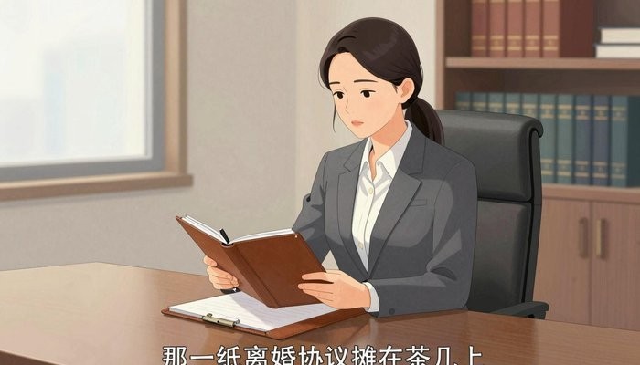 那一纸离婚协议摊在茶几上