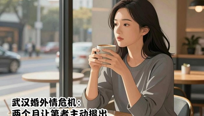 冲突处理一位三十多岁的华裔女性独自坐在咖啡馆靠窗位置，双手握着陶瓷咖啡杯，望向窗外，神情若有所思